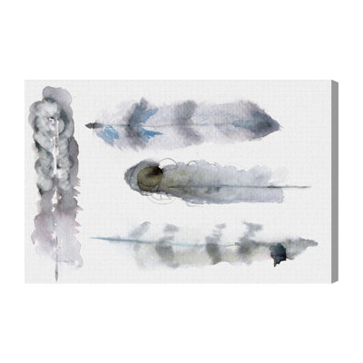 Plumes de mode - peinture sur toile tendue