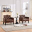 Fauteuil en similicuir capitonné l 32 po Jabryson-642881063