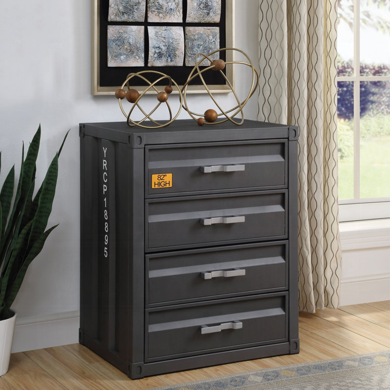 Spandrel 4-Drawer 25.6'' W Chest