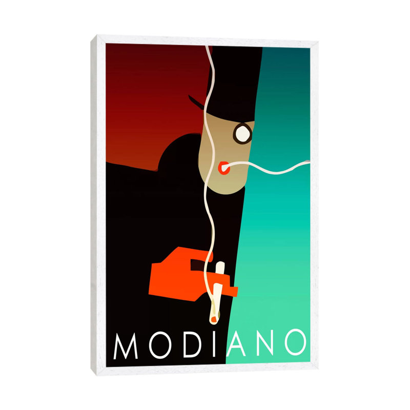 Modiano Cig - Print on Canvas, White Framed, 66.04 cm H x 45.72 cm W