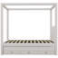 Upholstery Canopy Platform Bed With Trundle-1686800387