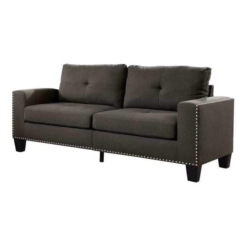 Canapé transitionnel l 71,4 po, gris