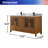 60" Free Standing Double Bathroom Vanity with Quartz Top-613478538