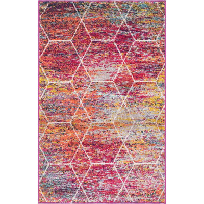 Tapis contemporain contemporain multicolore Tellaro