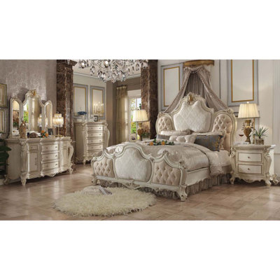Miroir picard 57 po x 45 po, finition perle antique