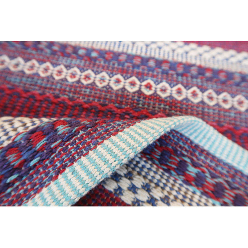 Saffron Striped Hand Woven Area Rug, Rectangle 120 x 170cm