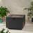 No Assembly Outdoor Dark Grey Fire Pit, 50000 , Square, Iron, Propane Square 33''w X 24''h, Outdoor,