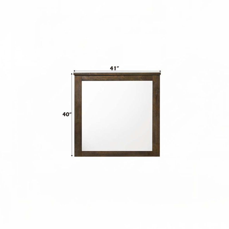 Miroir à finition chêne, 40 po x 41 po