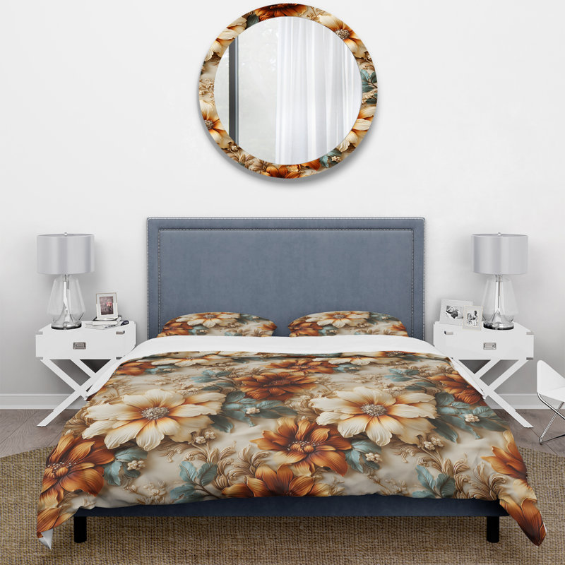 Ensemble de housse de couette Rustic Brocade Elegance, Housse de couette simple + 1 taie décorative stan