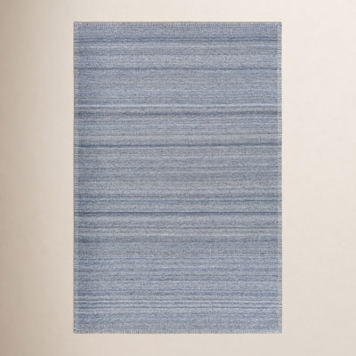 Eljah Denim Hand-Woven Flatweave Rug