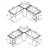 Glass Top L-Shape Computer Desk