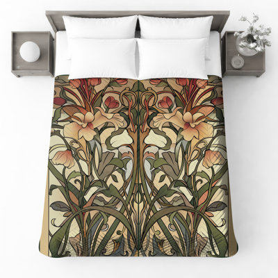 Couvre-lit matelassé Art Nouveau