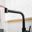Contemporary Black Sink Faucet With Pull-Down - Single Handle For Kitchen Use Tap Pull Out Spray Versatile Bathrooms