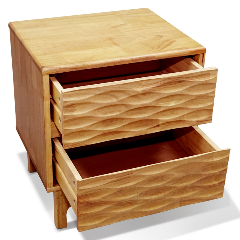 Table de chevet Gerrell Elara, Chêne