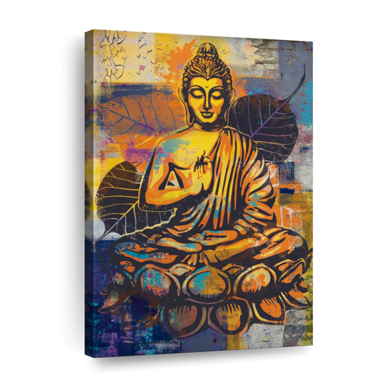 Bouddha assis en forme de lotus, H 48 po x l 32 po x P 1,25 po