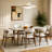 6 - Person White Rectangular Sintered Stone Stone Tabletop Dining Table Set-112369634-112369637