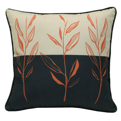 Outdoor Orange Stems Print Pillow 18 x 18