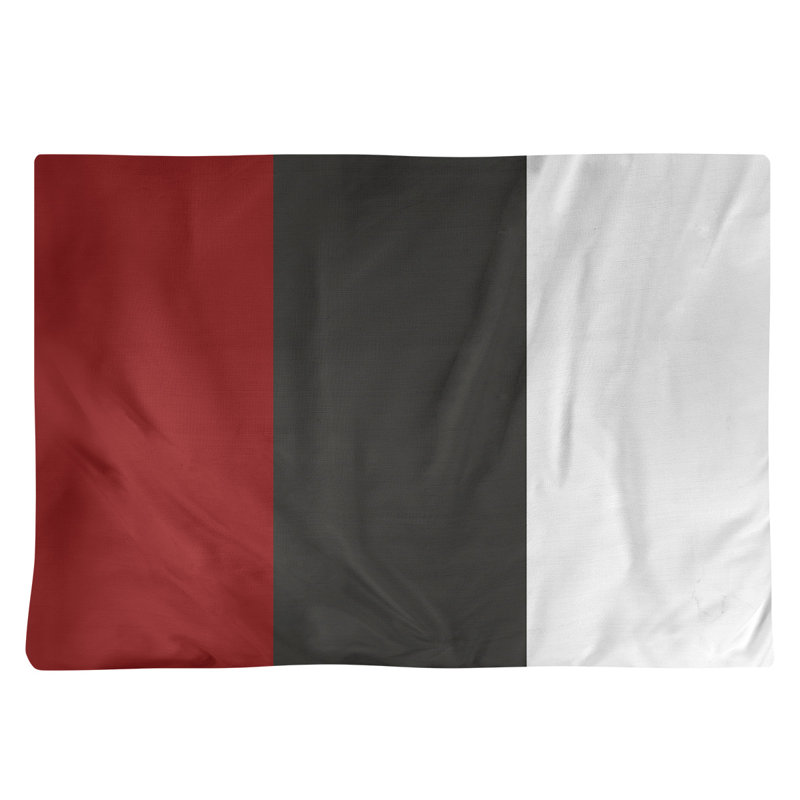 Stanford Striped Rectangle Placemat, Red/Black, Poly Twill