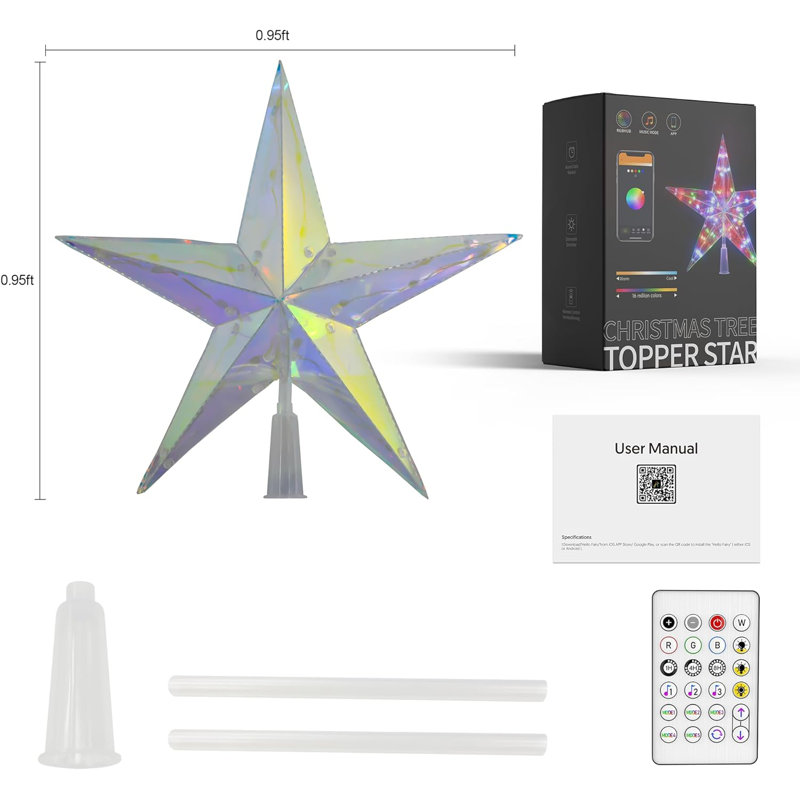 11.4'' Plants & Flowers Lighted Tree Topper