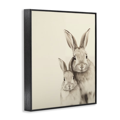 Two Bunnies Sketch Portrait Giclee Art, design by Arlington Prints