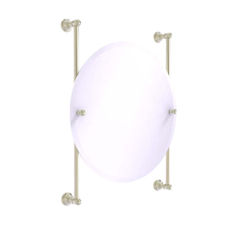 Miroir de meuble-lavabo biseauté sans cadre Freyja, Nickel poli