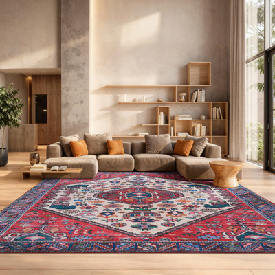 Tapis oriental beige / rouille