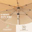 Parasol de table d'extérieur 10 pi - Abat-jour beige durable