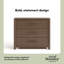 Commode 3 tiroirs Malta avec plateau à langer amovible - Noisette-126596043