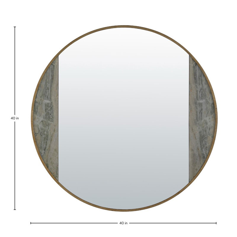 Sherry Round Metal Wall Mirror