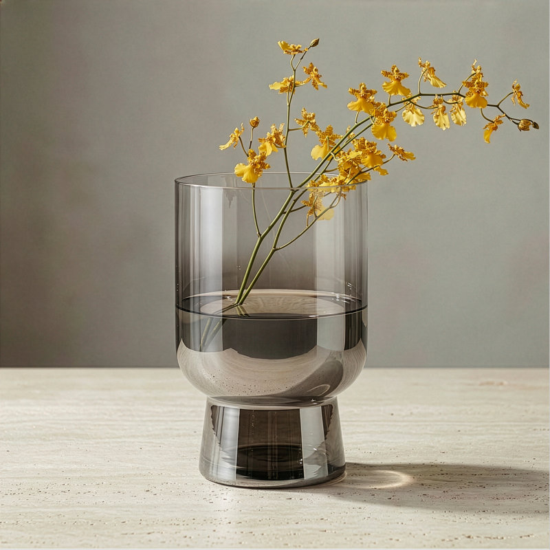 Verona 9" Ombre Mirrored Glass Vase & Candle Holder, 9.5 Inch