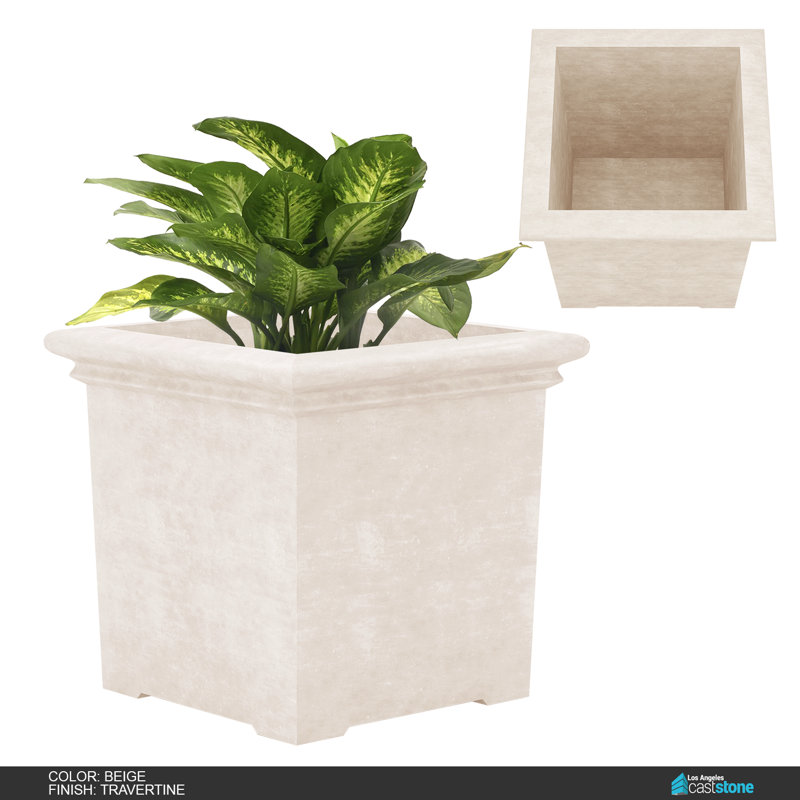 Concrete Planter, Travertine-Beige