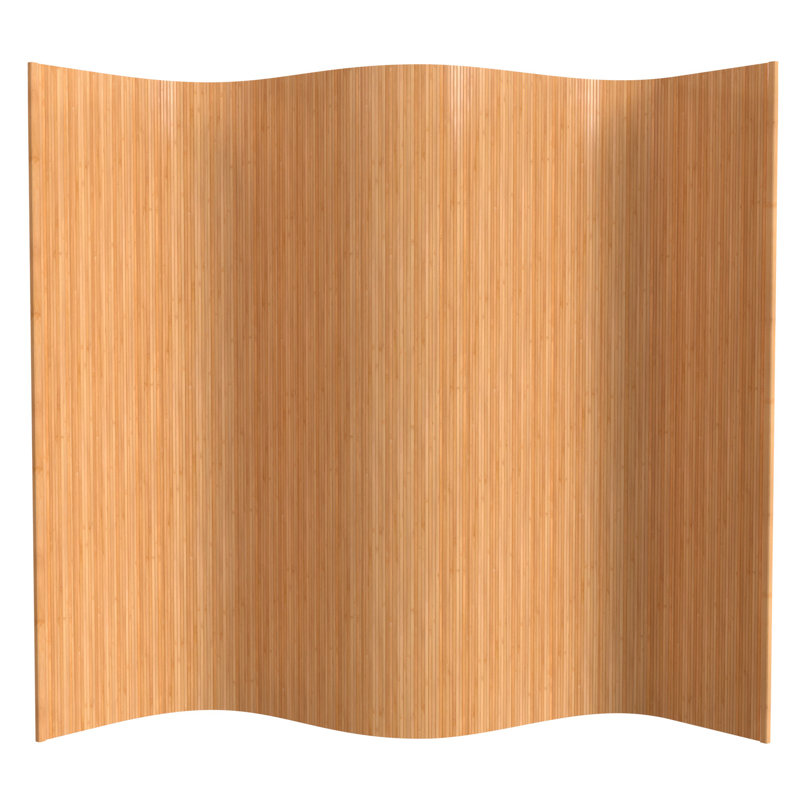 Siena Rolling Bamboo Room Divider, Honey, 6 ft. Tall