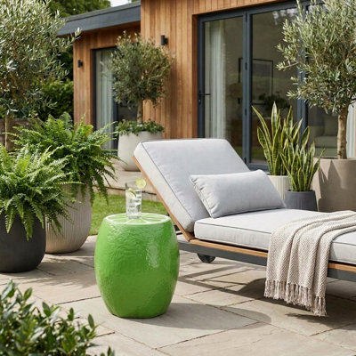 Tabouret vert lime de 36 cm de hauteur fantaisie
