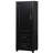 Freestanding Tall Bathroom Storage Unit In Black With Two Drawers, Adjustable Shelf, Painted , And - Toppling Function Cabinet Easy To Install Surface,-23324330