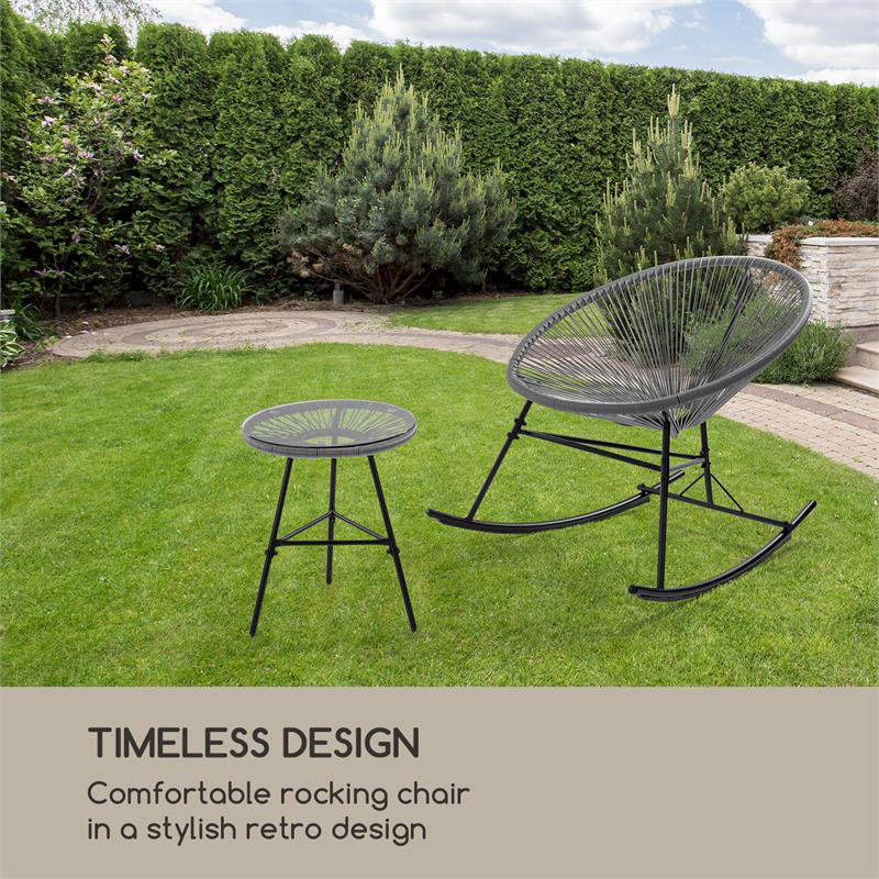 Outdoor Chair, Grey/Brown/Blue