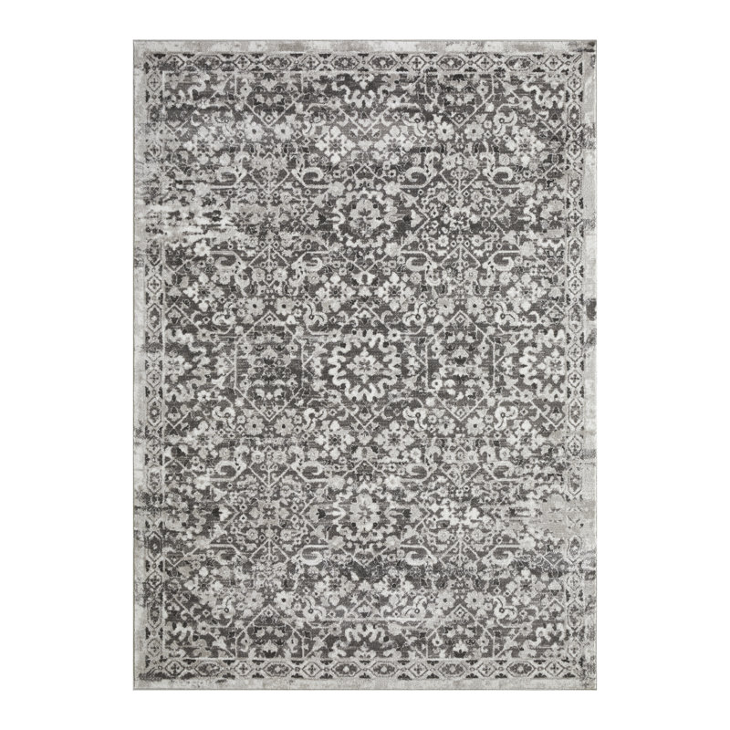 Raghdah Washable Oriental Indoor Rug, Rectangle 6'7" x 9'2"