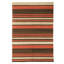 Flatweave Wool Area Rug in Red And Brown