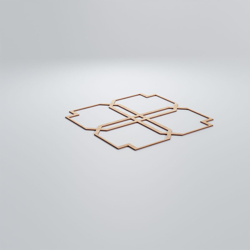 Panneaux muraux décoratifs Englewood, Aulne, H 23 3/8 po x l 23 3/8 po x P 1/4 po