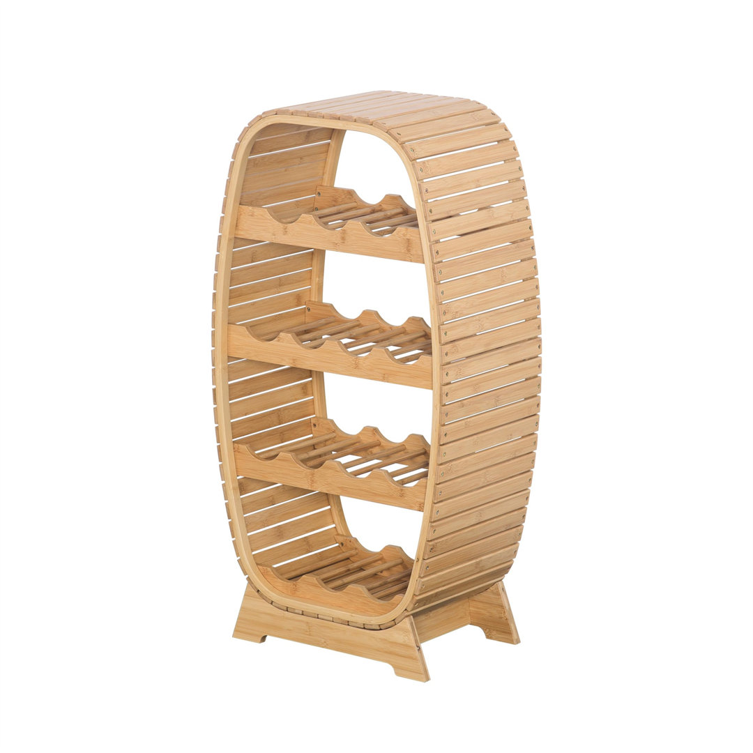 Open Shelving Wine Bottle Rack Brown