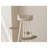 74.02" White Standard Solid Wood Cat Tree