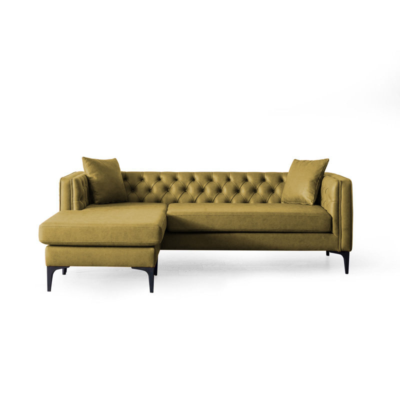 Chealsie Upholstered Sectional, Mustard