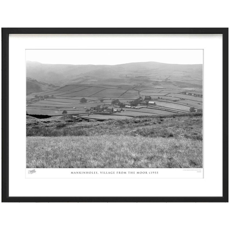 Mankinholes, Village from the Moor C1955 1 Piece Single Picture Frame Wall Art, 28cm H x 36cm W x 2.3cm D