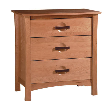 Berkeley 3 - Drawer Solid Wood Dresser, Autumn Cherry
