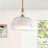 1-Light Ribbed Clear Glass Dome Chendelier