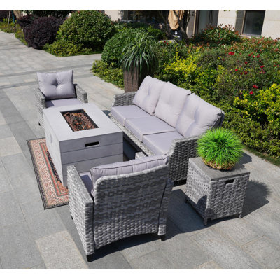 5 - Person Patio Conversation Set with Cushions