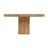 Jayveion Modern Rustic 55" Solid Wood Double Pedestal Coffee Table With Butterfly Joint Inlay