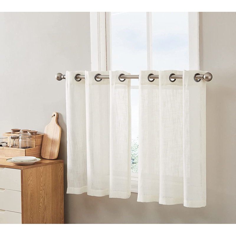 Aleksander Tailored Window Valance, Oatmeal Beige
