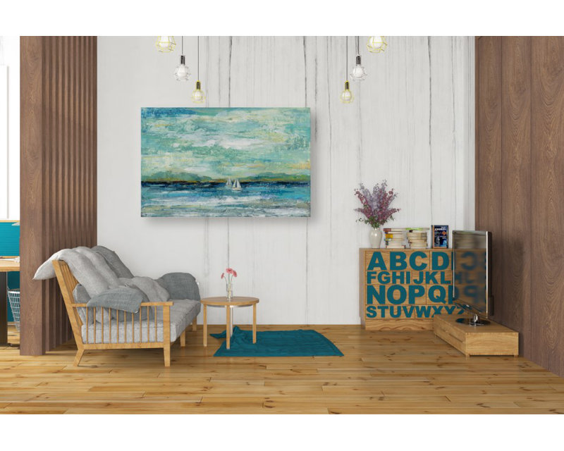 «Calm Lake Crop» par Silvia Vassileva, art mural sur toile, H 40 po x l 60 po x P 1,5 po