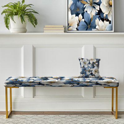 Banc rembourré or