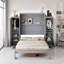 Lit escamotable avec structure en bois massif, armoire escamotable avec 2 armoires et tablettes de rangement-1447146557-1473838441